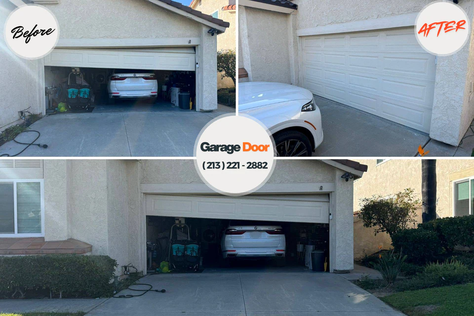 Before and after: garage door repair Point Pleasant, NJ